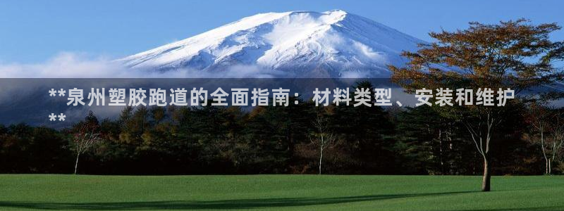 谈球吧的聊天软件有哪些：**泉州塑胶跑道的全面指南：材料类型、安装和维护
**