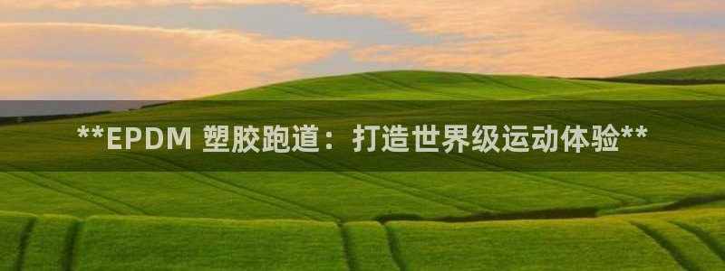 谈球吧体育ios下载：**EPDM 塑胶跑道：打造世界级运动体验**
