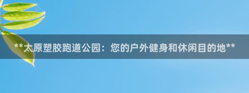 谈球吧官网app：**太原塑胶跑道公园：您的户外健身和休闲目的地**