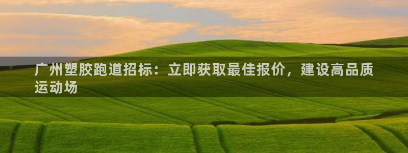 谈球吧官网入口：广州塑胶跑道招标：立即获取最佳报价，建设高品质
运动场
