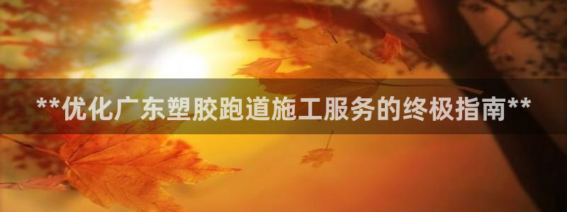 谈球吧网页登录：**优化广东塑胶跑道施工服务的终极指